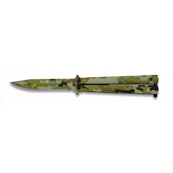 NOŽ BUTTERFLY ALBAINOX CAMO zelen 10cm 36223