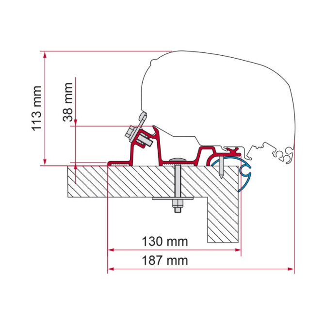 KIT ZA MONTAŽO FIAMMA 98655-657 CARAVAN
