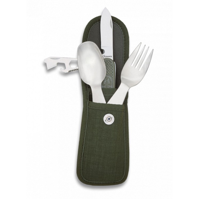 KAMPING KOMPLET ALBAINOX v zeleni torbici 33037