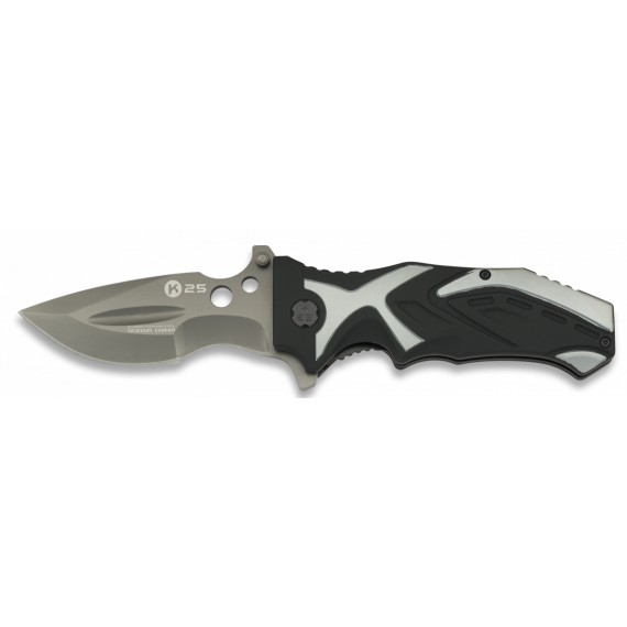 NOŽ TAKTIČNI K25 9,3cm črn/siv 19935