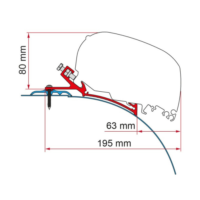 KIT ZA MONTAŽO FIAMMA LAIKA KREOS 21 za F80s/F65s 98655Z119