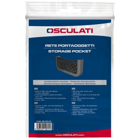 Mreža za držanje predmetov 250x115x30mm črna