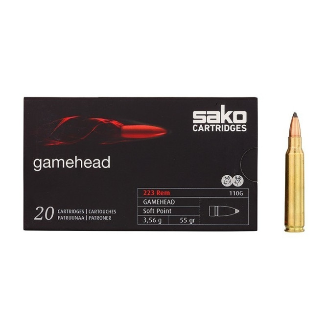 NABOJ SAKO 223 Rem SP Gamehead 110G 3,5/55 C611110GSA10