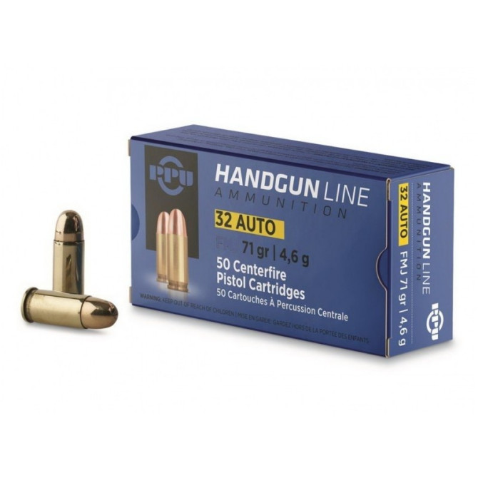 Naboj PPU 7,65mm JHP 4,6g