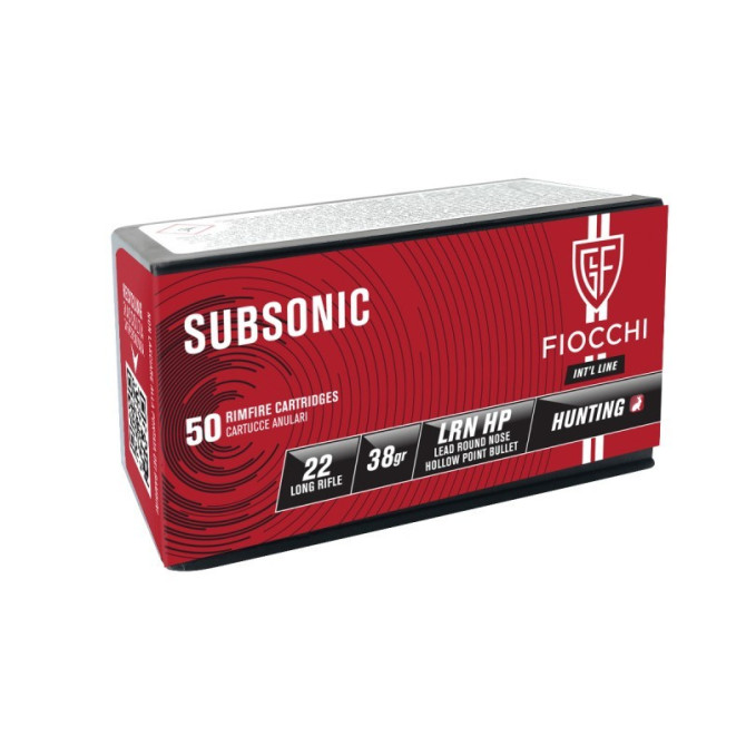 Naboj Fiocchi 22LR Subsonic LRN HP 2,4g/38gr