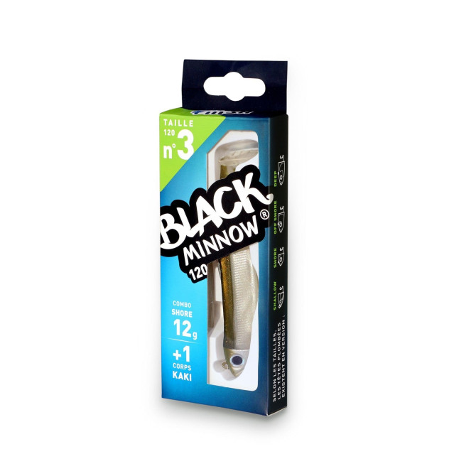 Vaba Fiish Black Minnow Combo Shore 120mm/12g
