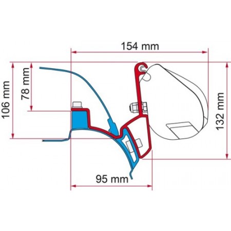 Kit za montažo tende Fiamma F35 VW T5/T6 CALIFORNIA