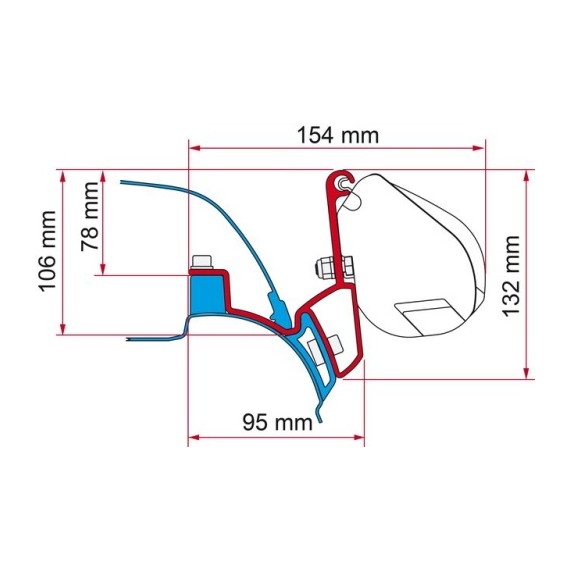 Kit za montažo tende Fiamma F35 VW T5/T6 CALIFORNIA