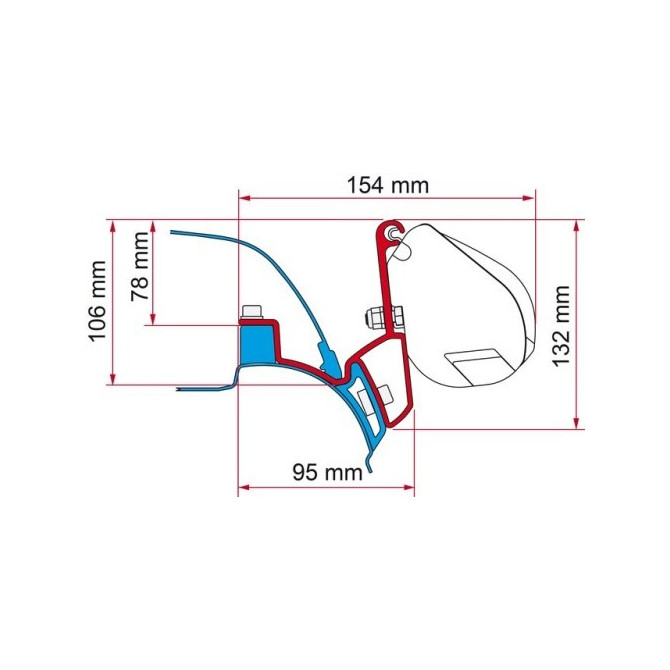 Kit za montažo tende Fiamma F35 VW T5/T6 CALIFORNIA