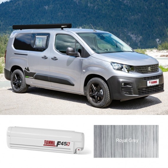 Tenda Fiamma F45S 260 Royal Grey odpiranje na L strani