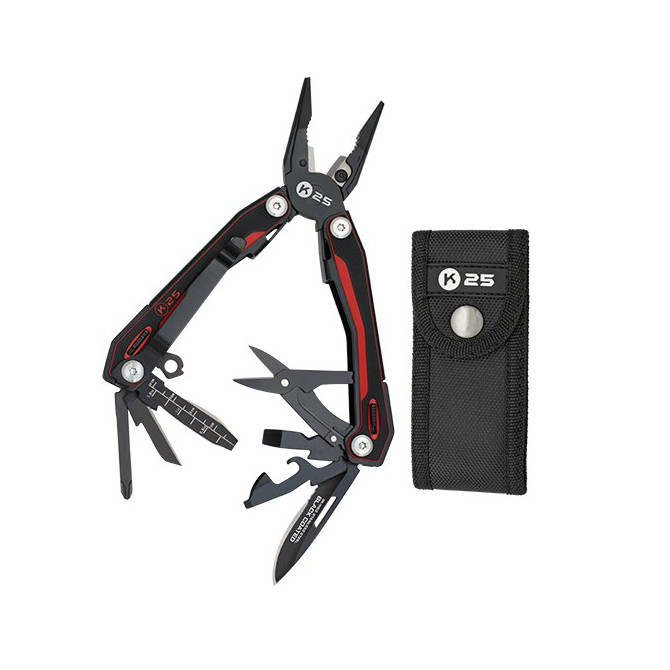 Večnamensko orodje Multitool K25 G10 rdeče-črn