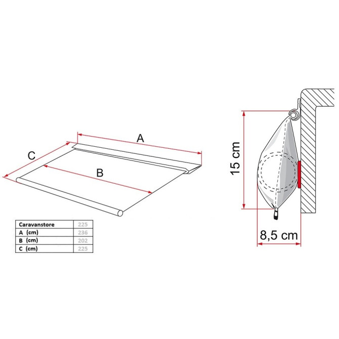 Tenda Fiamma Caravanstore 225 Royal Grey