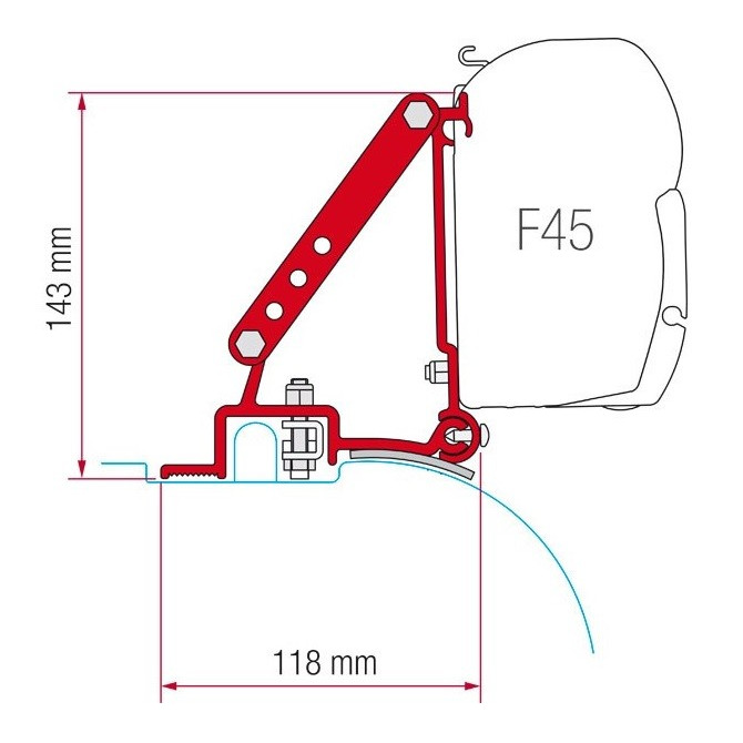 Kit za montažo Fiamma Fiat Ducato, Citroen Jumper, Peugeot Boxer