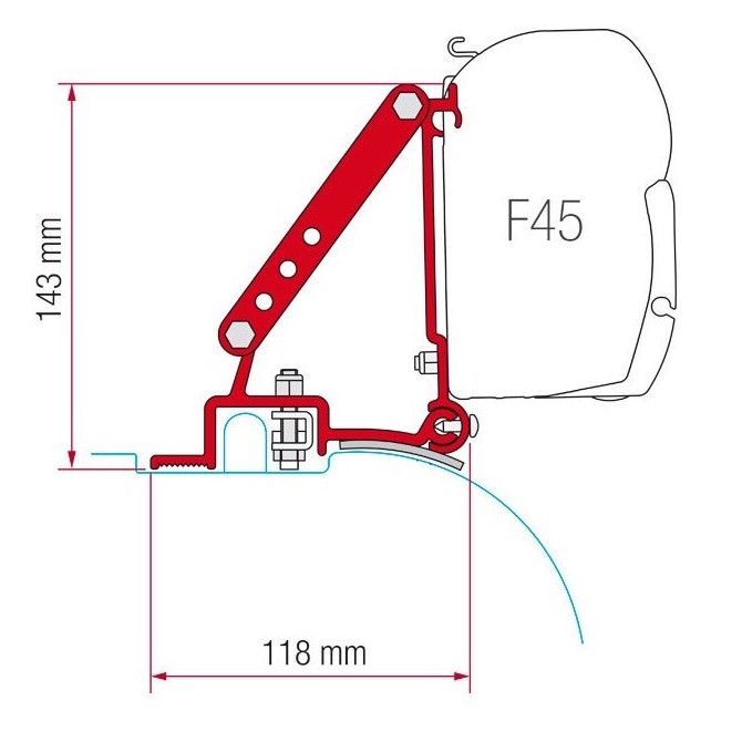 Kit za montažo Fiamma Fiat Ducato, Citroen Jumper, Peugeot Boxer