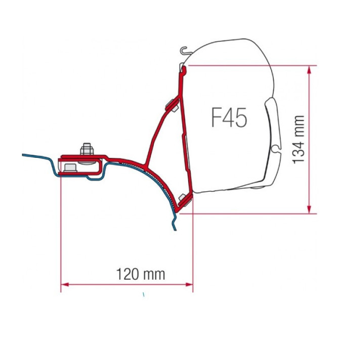 Kit za montažo Fiamma za VW T5/T6, Transporter Multivan