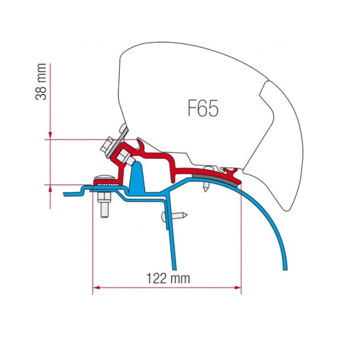 Kit za montažo Fiamma za Renault Master, Opel Movano, Nissan Interstar H2