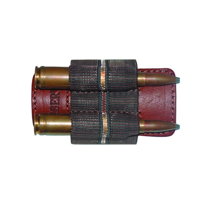 Etui Riserva za 2 krogelna naboja, usnje