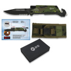 NOŽ TAKTIČNI K25 črn z lučko in kresilom 18205-A