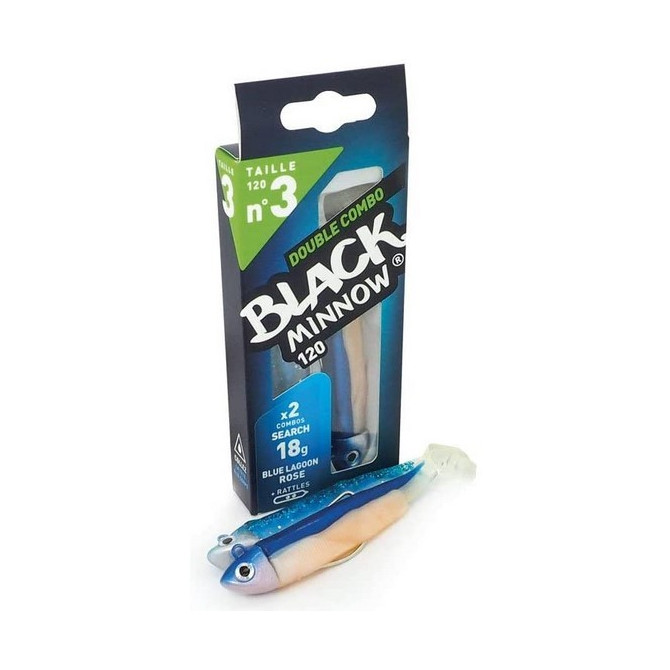 Black Minnow Double Combo Search Blue Lago on+ Rattle 18g