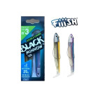 VABA BLACK MINNOW BM 783 DOUBLE COMBO OFF SHORE 25G OR/BLUE/RATTLE+RAINB