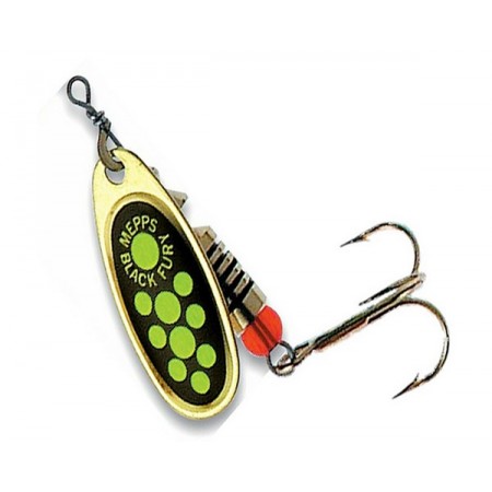Blestivka Mepps Black Fury Chartreuse OR