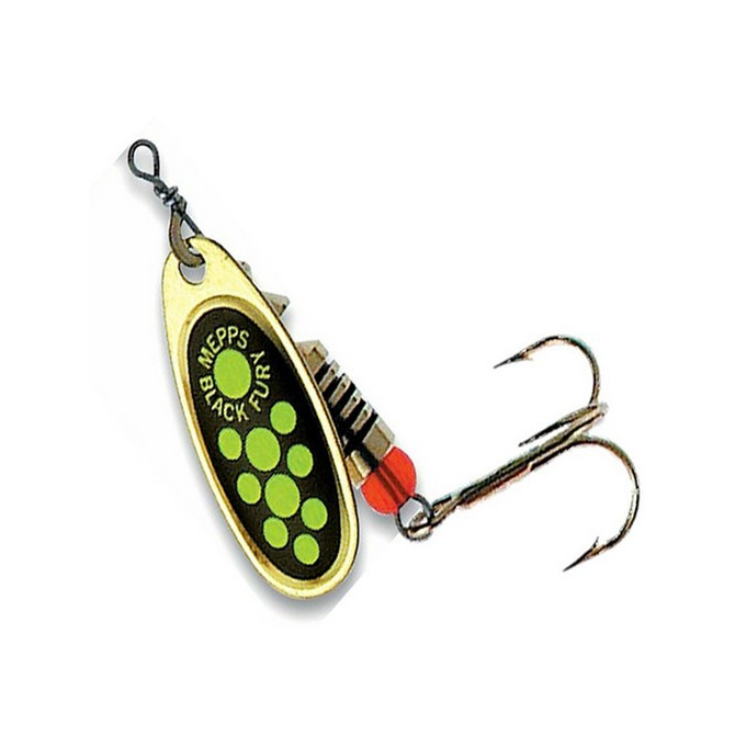 Blestivka Mepps Black Fury Chartreuse OR