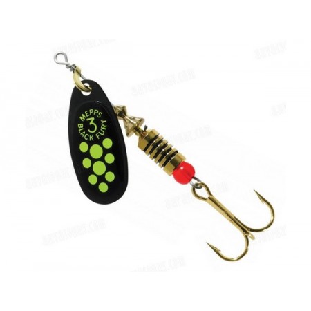 Blestivka Mepps Black Fury Chartreuse Noir