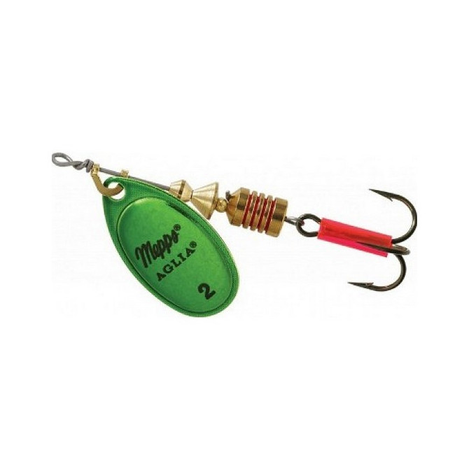 Blestivka Mepps Aglia Platinum Green/Gold