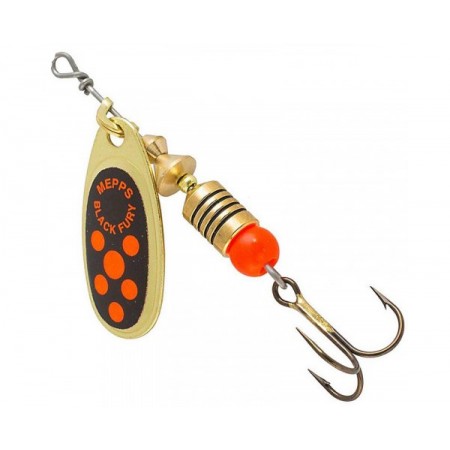 Blestivka Mepps Black Fury Orange Gold