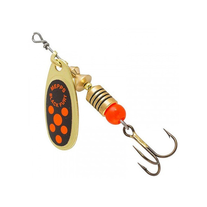 Blestivka Mepps Black Fury Orange Gold