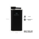 STEKLENICA STANLEY EASY FILL WIDE MOUTH FLASK 0,23L MAT ČRNA 10-00837-127